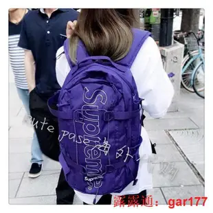 【現貨】【新款】Supreme 18FW Backpack 45th 背包3M反光logo字母雙肩包男女書包