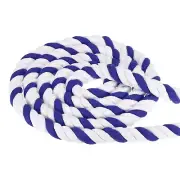 1Inchx10Feet Twisted Cotton Rope 3 Strand Tug of War Rope Blue White