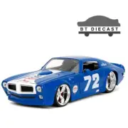 JADA BIGTIME MUSCLE 1972 PONTIAC FIREBIRD #72 CHEVRON 1/24 DIECAST BLUE 35026