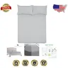 Luxurious Microfiber RV Sheet Set - 34x75 Bunk Size, Light Grey, Deep Pocket