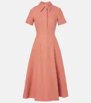 [Emilia Wickstead] Emilia Wickstead Jody cotton and linen midi dress AU 18 multicoloured