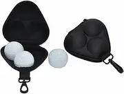 Golf Ball Bag - Golf Ball Storage Pouch, Portable with Carabiner Hard Shell Pouch, Compact Lightweight GolfBall Case, Sports Accessories for Outdoor Games Sports Travel Use (2 pcs)