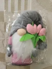 Gnome Ornament Plush Decorative Desktop Standing Post Purple Gnome Figurine Soft