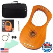 Mr.Power Lyre Harp Ancient Greece Style 7 Metal Strings Lyre with Tuning Wren