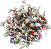 50Pcs Mini Brads Paper Fasteners Brads Pearl Brads for Scrapbooking Embellishmen
