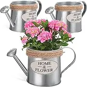 Levemolo Sturdy Iron Flower Vase Rustic Watering Can Decorative Pitcher Flower Arrangement Container Metal Pot for Home