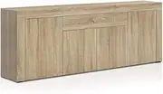 Artiss Buffet Sideboard Oak with Drawer Doors and Inner Shelves Cupboard, Cabinet, Kitchen Storage Table Pantry Display Organizer Dining Furniture Living Room Home