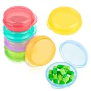 Small Pill Organizer Box, 7 PCS Travel Pill Cases Portable Pill Container Dai...