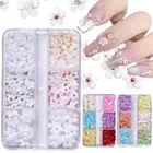 3D Flower Nail Charms Kit 6 Grids Flower Nail Art 3D Resin Floral Nail T.T .t
