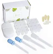 OrganiKit's Reusable Suppository Mold Kit - Eco-Friendly, 2ML, Silicone, Suppository Molds | Kit Includes 4 Suppository Mold Tray's, 4 Liquid Droppers, 1 Pill Case.