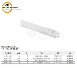 ☼金順心☼ MARCH LED 燈管 T8 6W 1尺 取代傳統日光燈管 玻璃管 另售2尺3尺4尺 (8折)