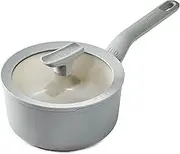 BergHOFF Leo Balance Ceramic Saucepan with Lid, 18 cm / 2.0 Litre, Moonmist