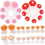 CANIGHT Flower Toe Dividers for Nail Polish 32pcs Silicone Toe Separator Pedicure Toe Separators for Women Reusable