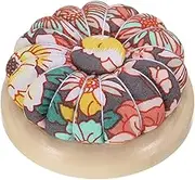 uxcell Pin Cushions Sewing Cute Needle Japanese Style Cushion Needle Holder Pincushions Magnetic Top Wooden Base for Sewing Quilting Needlework DIY Crafts, Flower