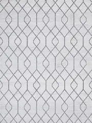 Prince Light Grey Geometric Lattice Rug