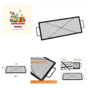 Barbecue Rectangle X-Marks Fire Pit Cooking Grate, 36-Inch