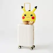 Pokemon Pikachu U-Shape Travel Neck Pillow with Hood Yellow Plush Japan New