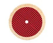 C205 120 Cm Christmas Lace Black and Red Plaid Cloth Tree Skirt Christmas Tree Skirt Bottom Decoration Apron