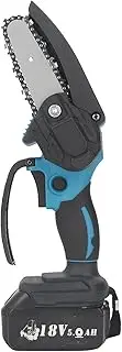 Mini Chainsaw Cordless, 5 Inch Mini Handheld Portable Fast Speed Electric Chain Saw Battery Operated for Cutting Tree Wood Branch, Pruning Saw for Garden, Fast Heat Dissipation