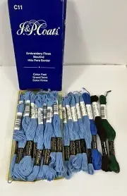 J. & P. Coats Cotton Embroidery Floss Thread Lot of 32 Skeins