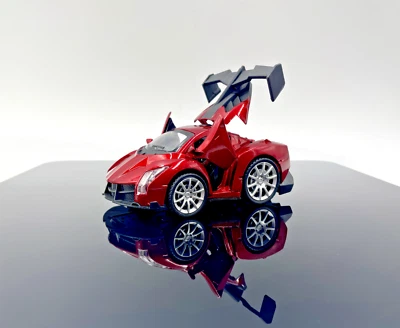Mini Q Lamborghini Veneno Style Metal Diecast Car Model Kid Toy (Red) 1/36