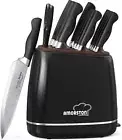 Kitchen Knife Set, 14 Pcs Kitchen Knives Block Set for Mirror Blade Design