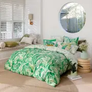 Kas Australia Oliana Bed Quilt Cover Set w/2x Pillowcases Bedding Green