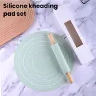 1 Set Pastry Roller Non-stick Multipurpose Fondant Rolling Dough Mat Rolling Pin