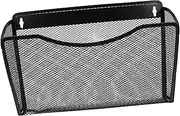 Operitacx Wall Mounted File Organizer Mesh File Holder for Office Home Multipurpose Document Storage Rack for Magazines Folders Papers Simple Installation