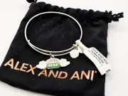 Alex & Ani FRIENDS, Central Perk Sign Shiny Silver Charm Bangle New W-Tag ✨️ ✨️