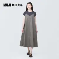 在飛比找PChome24h購物優惠-女棉混不易起皺平織布細肩帶洋裝【MUJI 無印良品】