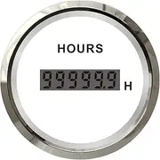 52mm 2" Engine Hour Meter Gauge with Backlight 12V/24V 99999.9h Voltmeter(WS)