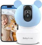 Babytone 4MP Wifi Indoor Security Camera, 2.5K Wireless Baby Monitor with with Phone APP, Auto Tracking, Pet Camera with 2 Way Audio, IR Night Vision, Human/Sound/Motion Detection, Works with Alexa