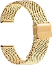 CZKE 1.0mm Milanese Mesh Strap 18mm 20mm 22mm 24mm Watch Band 3mm Thick Stainless Steel Wristband Universal Folding Buckle Bracelet Watchbands