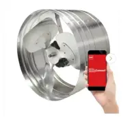 Power Attic Vent Master Flow 1450 CFM Silver Quick Connect Gable Mount Attic Fan