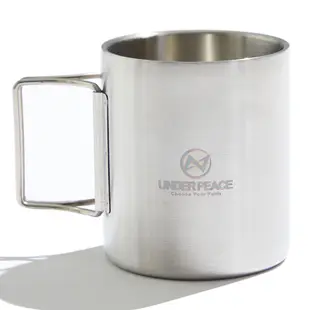 UNDER PEACE UNIFORM LOGO / CAMPING MUG 折疊式手把 304不鏽鋼 水杯 350ml