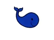 Embroidery patch sew badge iron on glue transfer whale