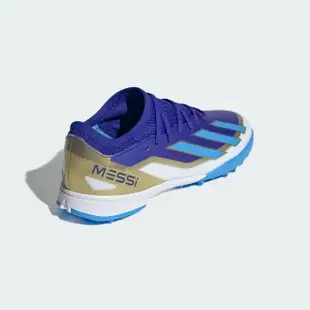 【adidas 愛迪達】X Crazyfast League TF J Messi 大童 足球鞋 運動 訓練 藍(ID0716)