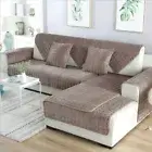 Velvet Sofa Cover Thick Elastic 1/2/3/4 Seater for Living Room L Shaped Corner