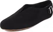 [Gikleihwy] Women's Classic Pointy Toe Penny Loafers Casual Low Heels Suede Flat Slippers Slip On Ladies Driving Soft Loafer Shoes for Work Nurse(Black,6 US)