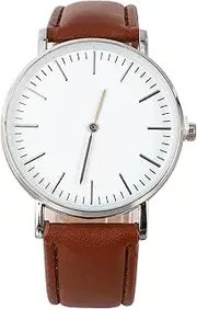 [SAFIGLE] 1Pc Classic Men Watch PU Wristwatches with Precise Quartz Movement Durable and Lightweight Design present for Husbands and Students Stylish Strap for Casual Wear
