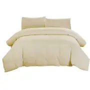 Cream Soft Quilt Doona Cover Set 5 Size
