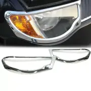 CHROME COVER FRONT LAMP HEAD LIGHT MITSUBISHI TRITON L200 MN ML 2005 2014