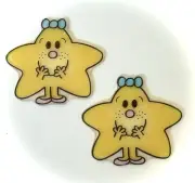 2 Little Miss Sparkles Planar Resin Flatbacks, Craft supplies, Bow Centers, DIY