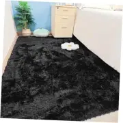 Super Soft Shaggy Area Rugs Fluffy Plush Carpets, 4x6 Feet, 4x6feet Black