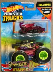 Hot Wheels 2023 Monster Trucks INVADER #HDB94 1:64 Scale