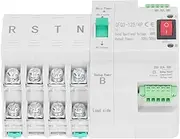 Dual Power Automatic Transfer Switch, AC400V 80A 4P Millisecond 35MM Din Rail Mounted Controller, Dual Power Standby Generator Changeover Switch, Support Manual and Automatic