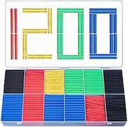 Heat Shrink Tubing, Preciva 1200 PCS Heat Shrink Ratio 2 : 1，Heat Shrink Tube Polyolefin Material，Electrical Wire Cable Wrap Waterproof Wire Protection (12 Sizes 5 Colors )