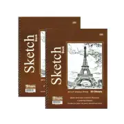 BAZIC Sketch Book 30 Ct. 8.5" X 11", Spiral Side Bound Sketchbook Drawing Pad...