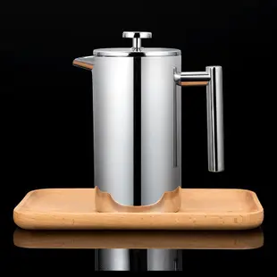 法壓壺雙層不鏽鋼咖啡壺保溫沖茶器法式按壓咖啡壺不鏽鋼304
